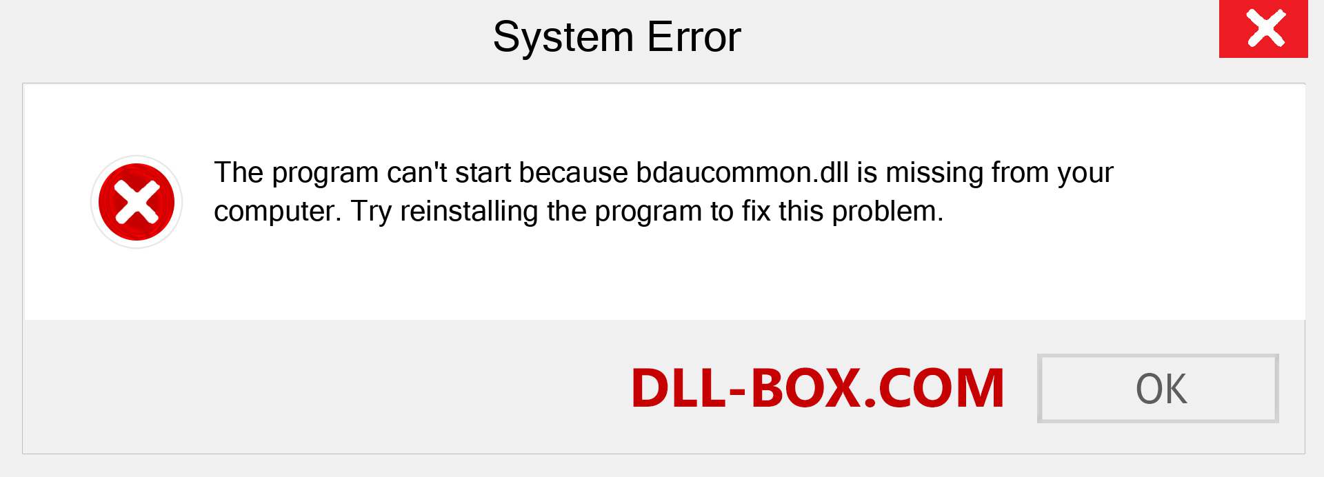  bdaucommon.dll file is missing?. Download for Windows 7, 8, 10 - Fix  bdaucommon dll Missing Error on Windows, photos, images